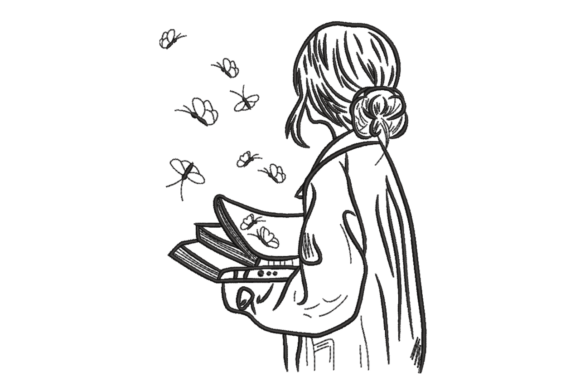 Bookish Girl Butterflies Embroidery Review