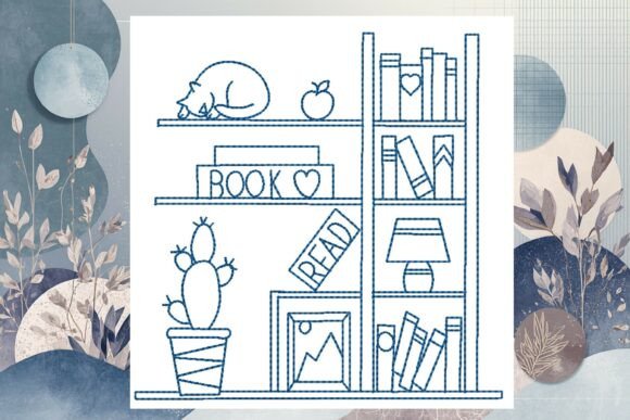 Bookshelf 2 Line Art – Six Sizes Review for Craft Fairs