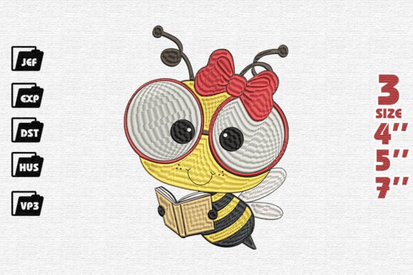 Cute Reading Bee Embroidery Review for Craft Fair Success