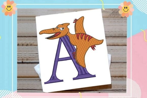 Dinosaur Alphabet Letter A Embroidery Design Review