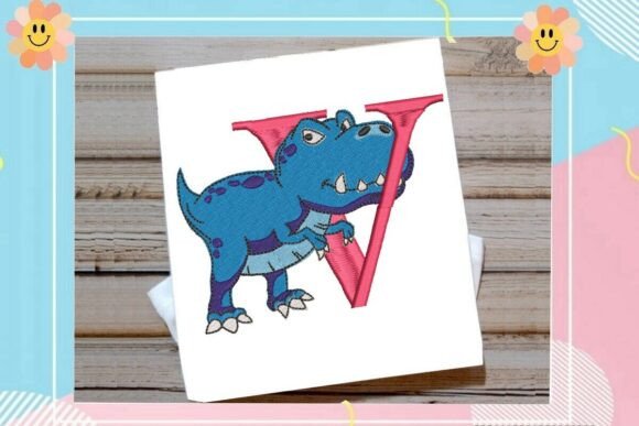 Dinosaur Alphabet Letter V Embroidery Design Review