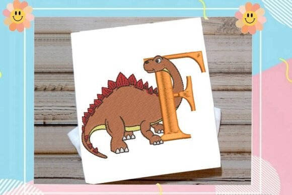 Dinosaur Monogram Alphabet Letter F Review for Personalized Gifts