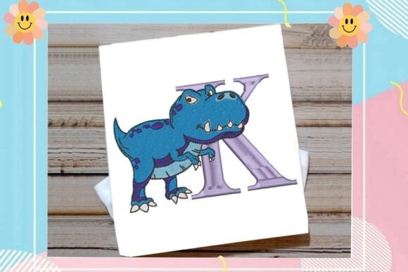 Dinosaur Monogram Alphabet Letter K: A Designer’s Perspective