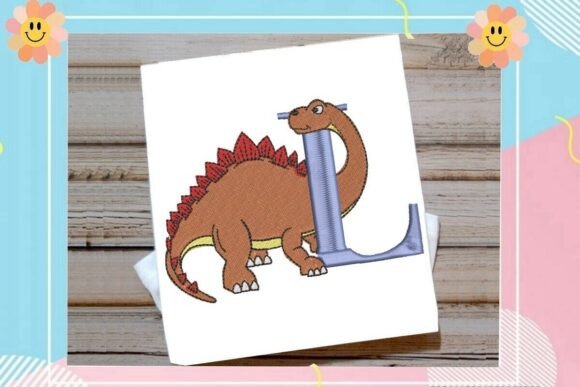 Dinosaur Monogram Alphabet Letter L Review for Branding