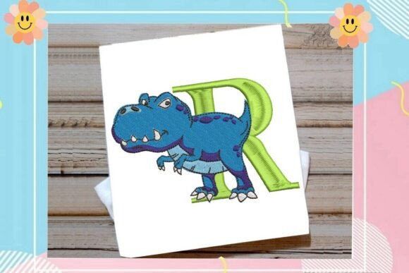 Dinosaur Monogram Alphabet Letter R Review for Apparel Projects