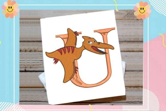 Dinosaur Monogram Alphabet Letter U Review