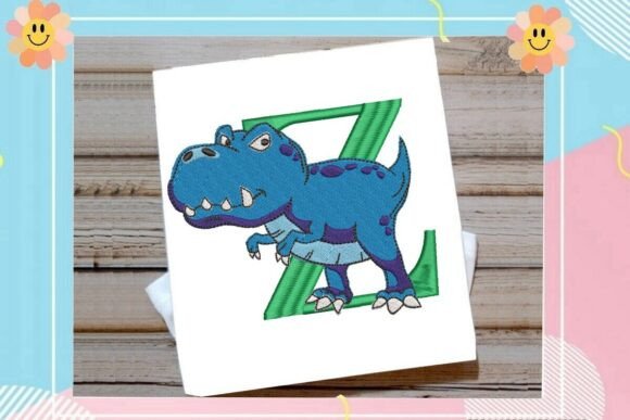Dinosaur Monogram Alphabet Letter Z Review for Seasonal Embroidery
