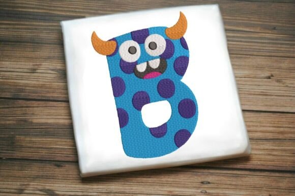 Fun Monster Alphabet Letter B: A Playful Embroidery Design for Seasonal Creations