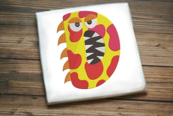 Fun Monster Alphabet Letter D Review for Etsy Embroidery Sellers