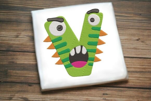 Fun Monster Alphabet Letter V Review: A Playful Embroidery Design for Personalized Gifts