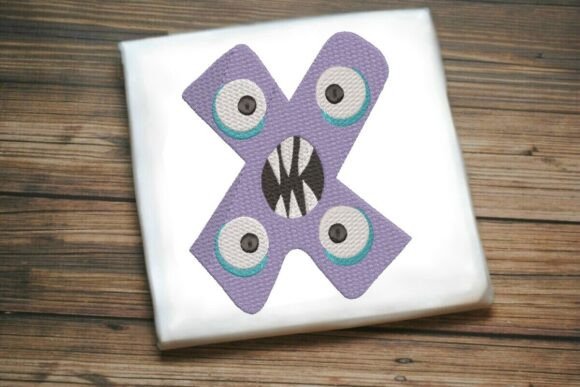 Fun Monster Alphabet Letter X Embroidery Design Review
