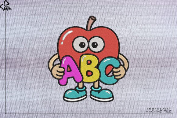 Kids ABC Apple Embroidery Design: A Sweet Addition to Handmade Gifts