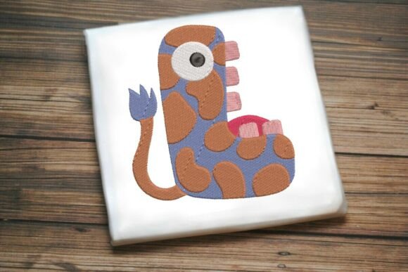 Monster Alphabet Letter L Review for Apparel Embroidery