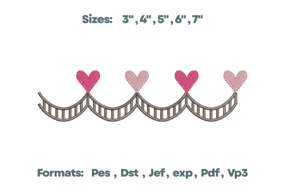 Railway Scallop Heart Border Review for Seasonal Embroidery