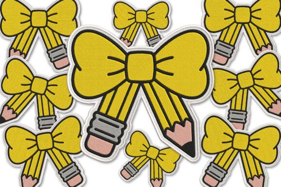 School Supplies Patch Embroidery Review for Boutique Apparel