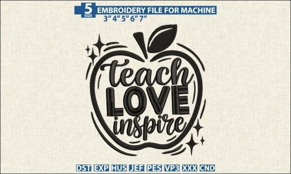 Teach Love Inspire Embroidery Design Review for Craft Fair Products